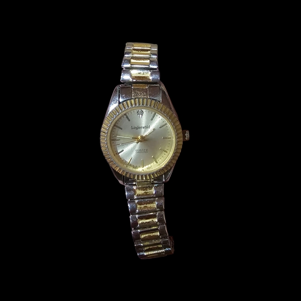 Lindenwold Quartz Watch – Two-Tone Gold & Silver Expansion Band Vintage‎ Style